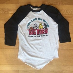 NEVER WORN VINTAGE Big Dogs 3/4 Sleeve Top